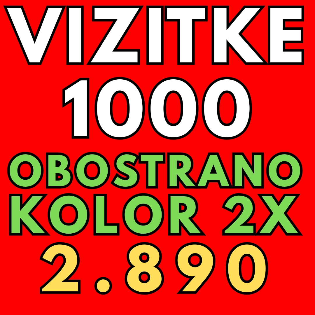 Vizit Karte 1000 Kolor/Kolor Cena Vizit Karte 1000 Kolor/Kolor Cena